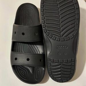 CROCS Black Double-Strap Slide Sandals